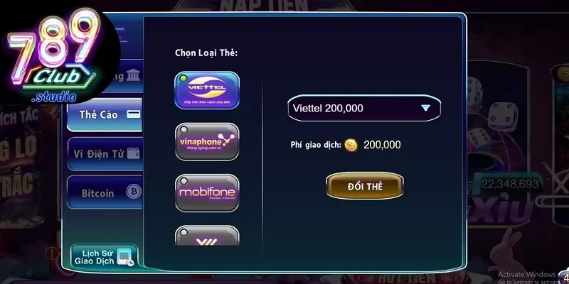 Hướng dẫn rút tiền 789Club tỷ lệ 1:1 không phí