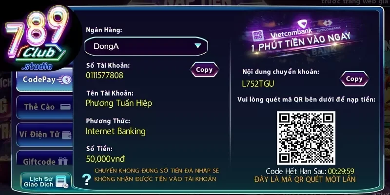 Khuyến mãi 789Club — thưởng nạp lần đầu và ưu đãi nạp lần 2